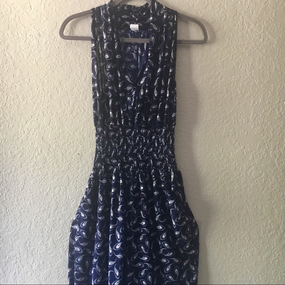 Blue Feathered Jumpsuit